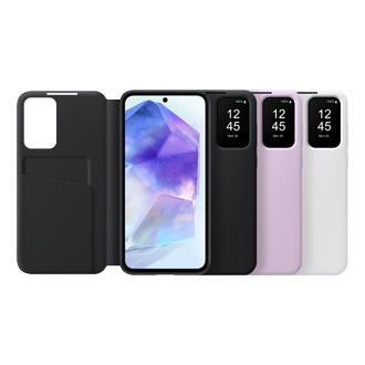 Galaxy A55 5G Smart View Wallet Case Set-Cut Black 