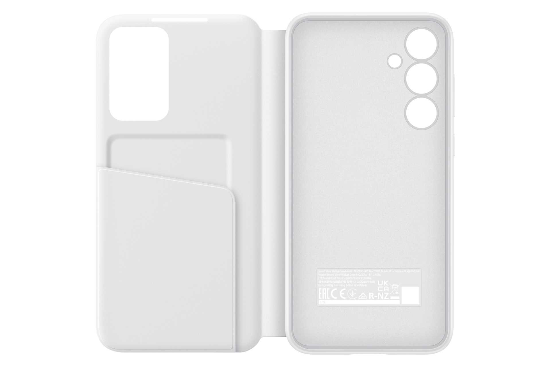Galaxy A55 5G Smart View Wallet Case Front-Open White 