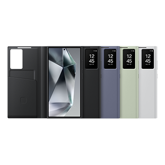 Galaxy S24 Ultra Smart View Wallet Case Set-Cut White 