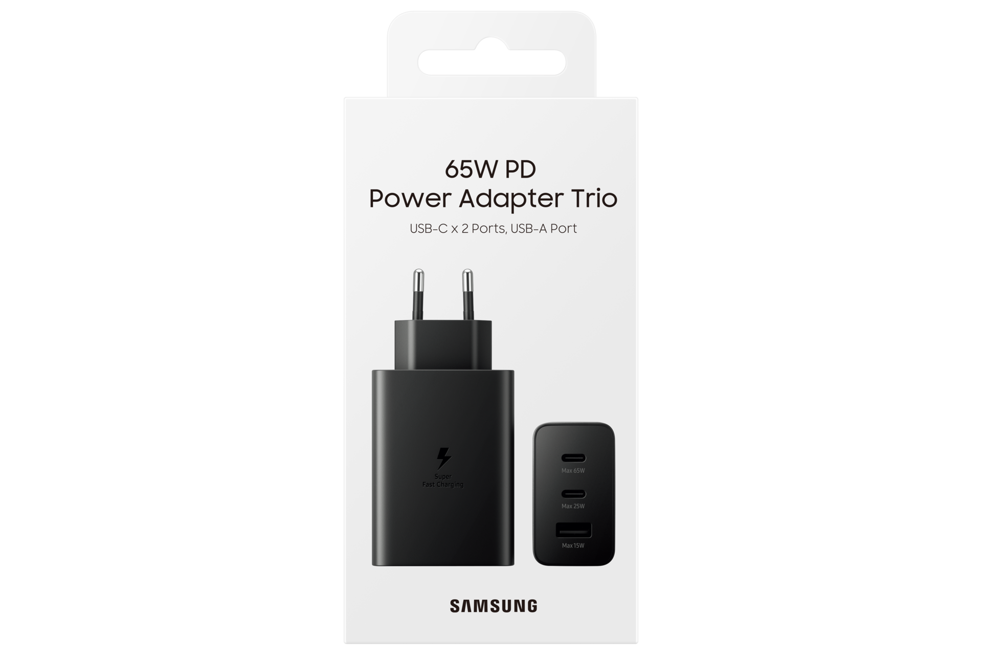 65W Power Adapter Trio PKG Black 