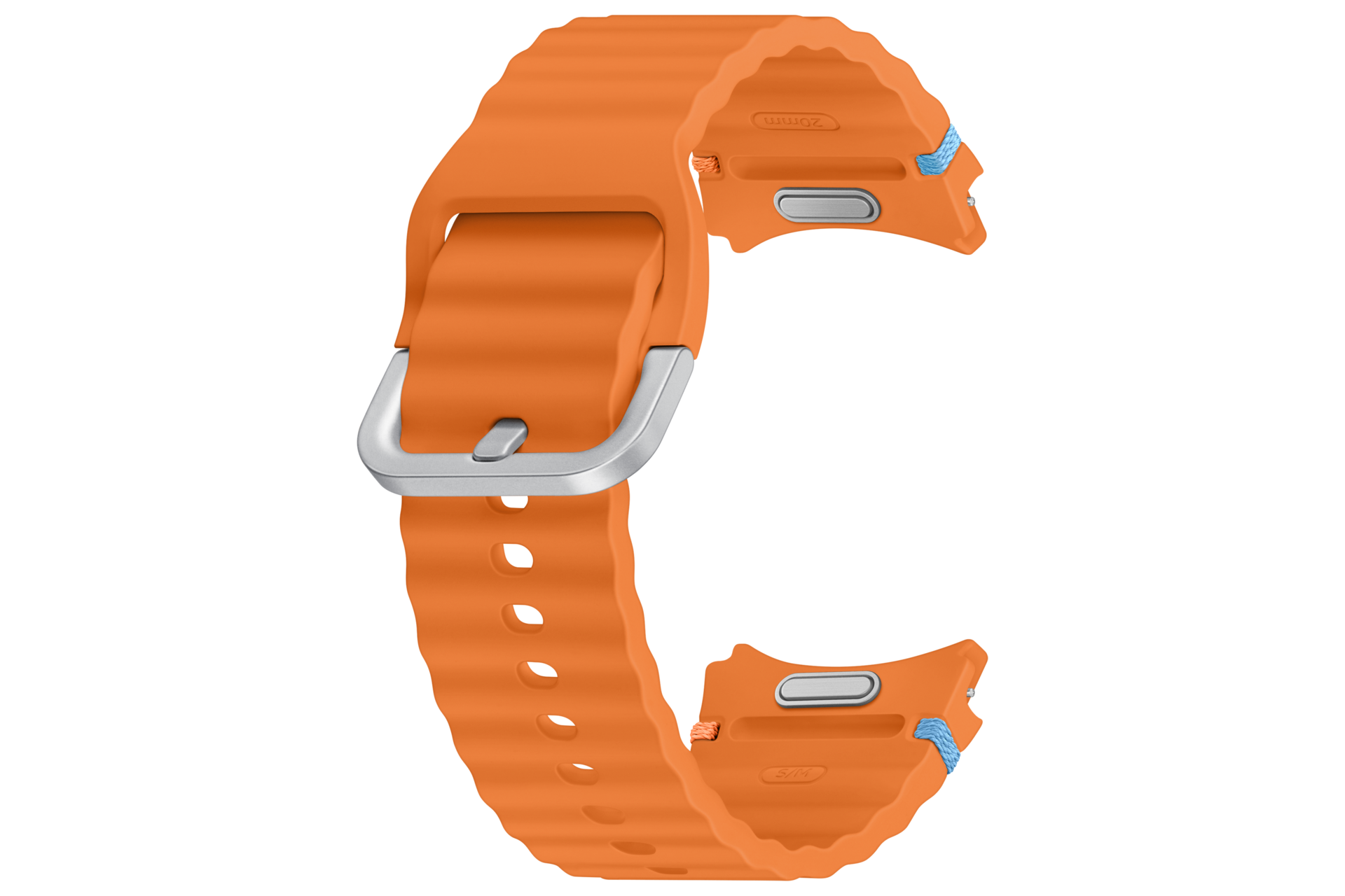 Galaxy Watch7 Sport Band (S/M) Back-Perspective Orange 