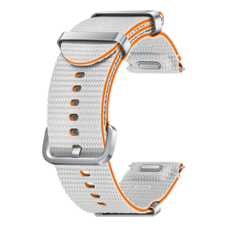 Galaxy Watch7 Athleisure Band (M/L) Back-Perspective Silver 