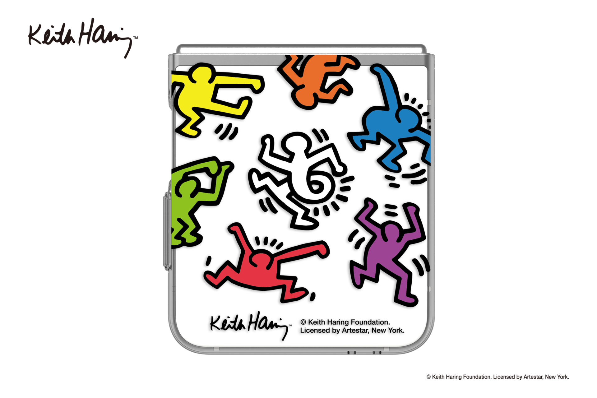 Keith Haring Slickback Slim Impression Case for Galaxy Z Flip6 Back Black 