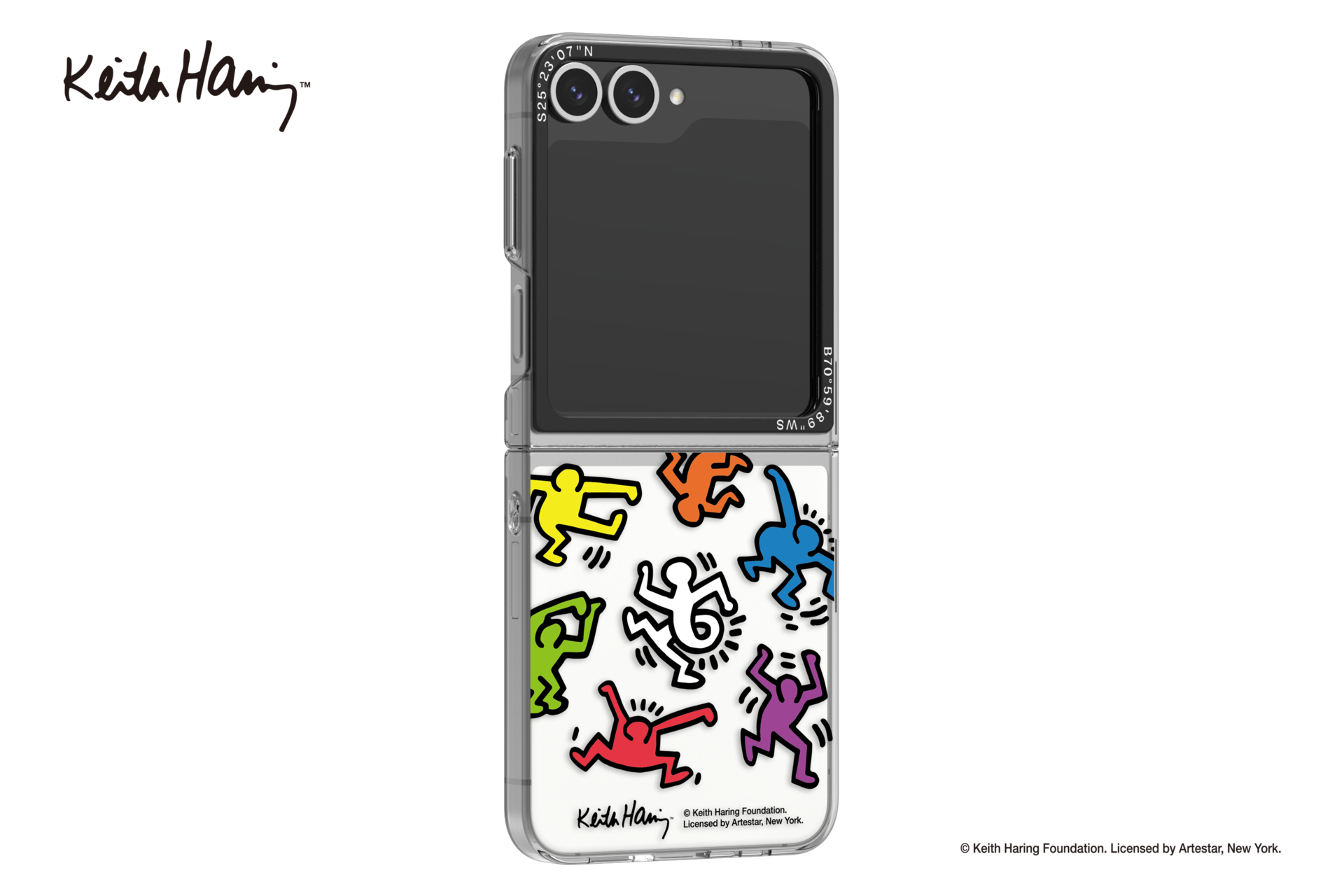 Keith Haring Slickback Slim Impression Case for Galaxy Z Flip6 Dynamic Black 