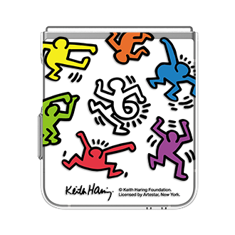 Keith Haring Slickback Slim Impression Case for Galaxy Z Flip6 Back Black 