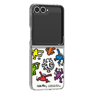 Keith Haring Slickback Slim Impression Case for Galaxy Z Flip6 Dynamic Black 