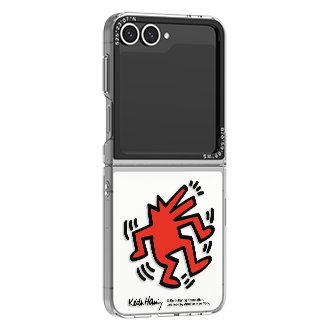Keith Haring Slickback Slim Impression Case for Galaxy Z Flip6 Dynamic Red 