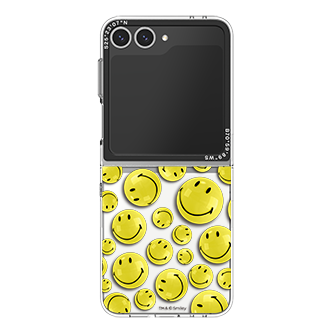 Smiley Yellow Slim Impression Case for Galaxy Z Flip6 Front Yellow 