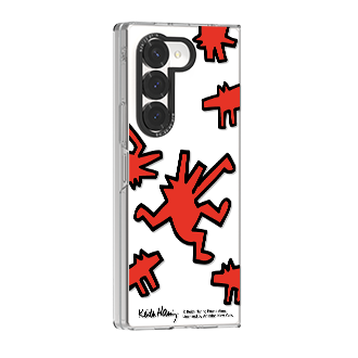 Keith Haring Slickback Slim Case for Galaxy Fold6 Dynamic Red 
