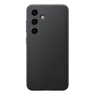 Galaxy S24 Vegan Leather Case Front Black 