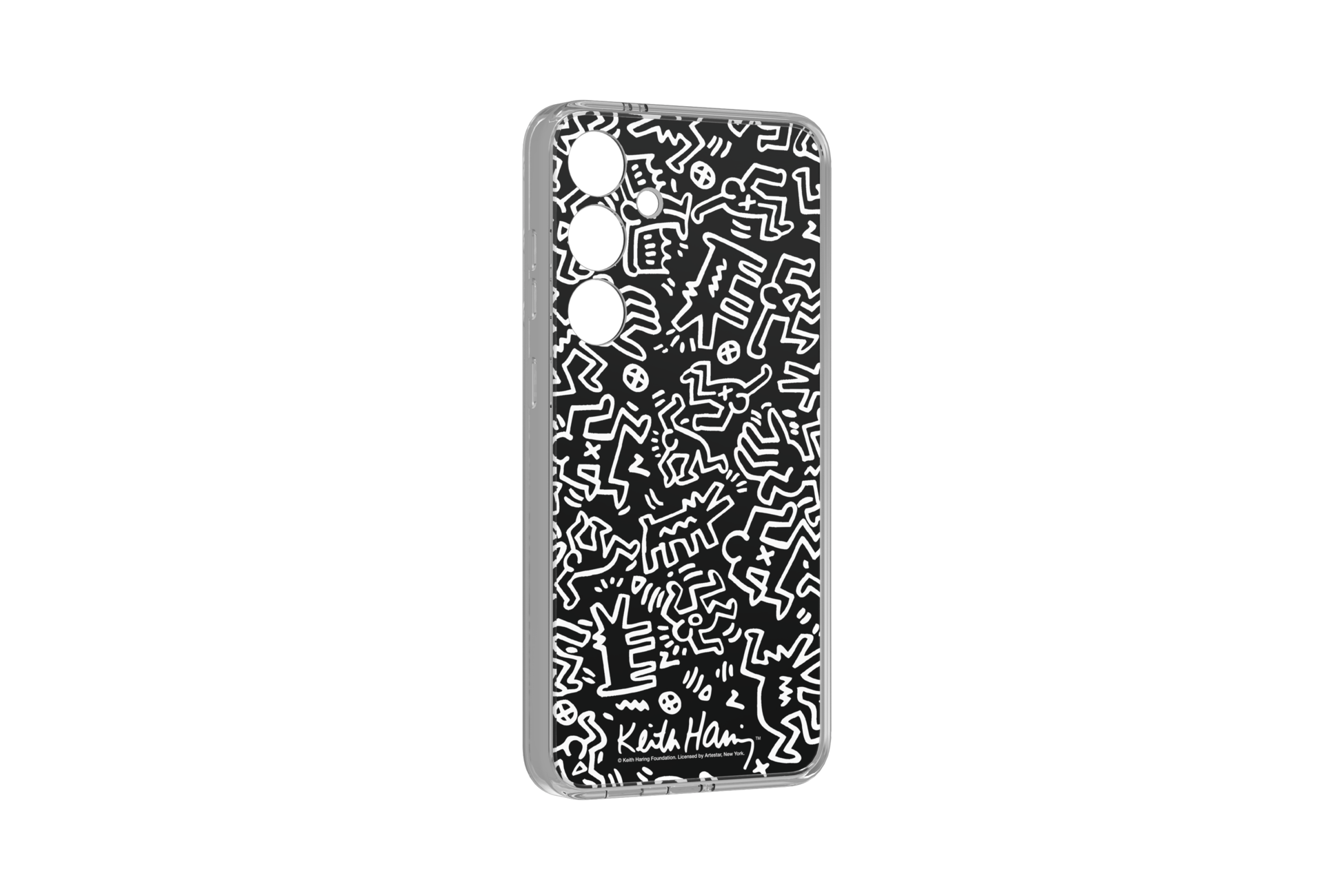 Keith Haring Flipsuit-kort til Galaxy S24+ Side Black 