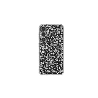 Keith Haring Flipsuit-kort til Galaxy S24+ Set Black 