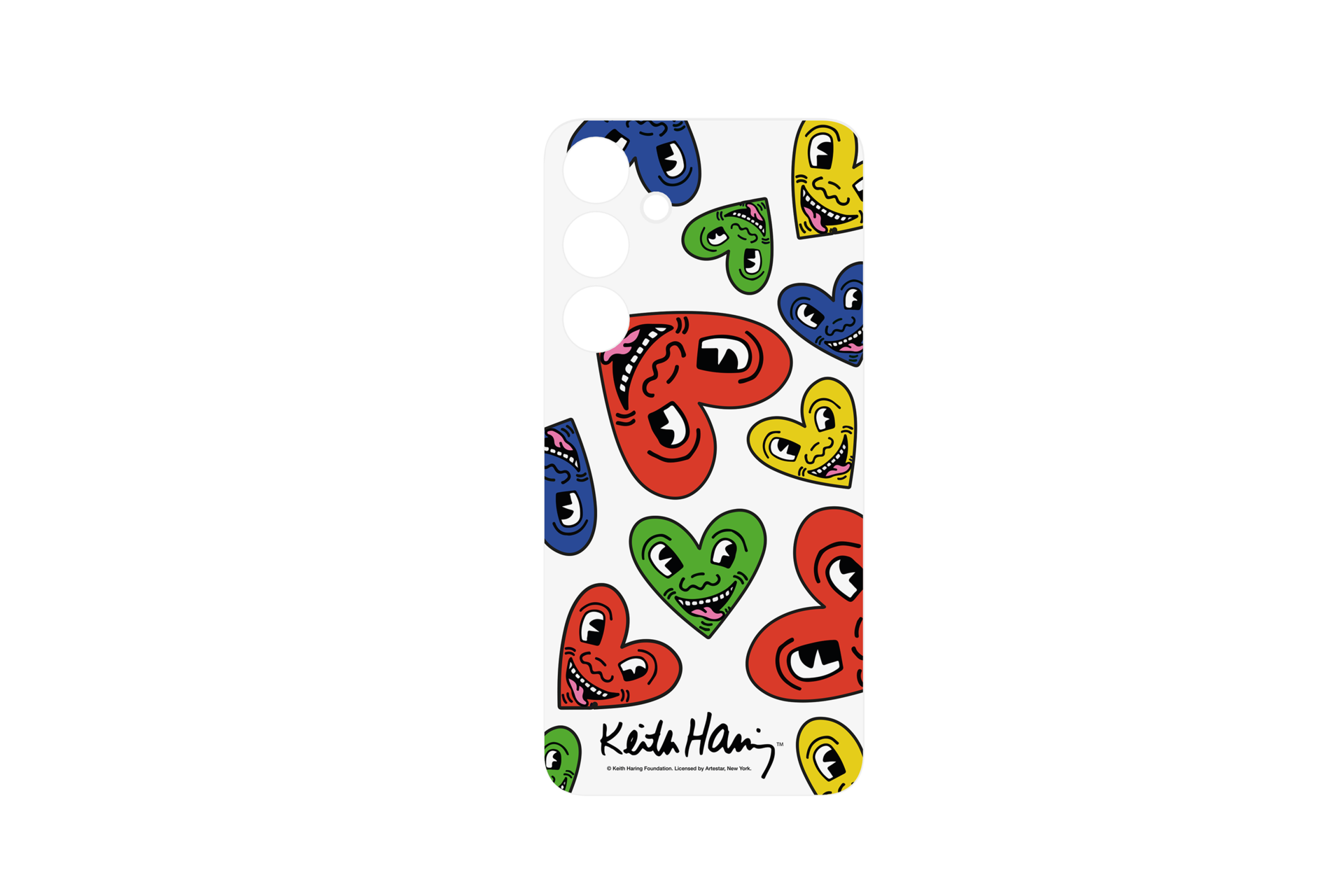 Keith Haring Flipsuit-kort til Galaxy S24+ Front Red 