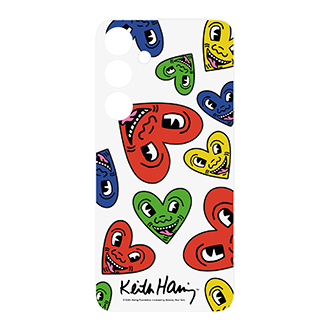 Keith Haring Flipsuit-kort til Galaxy S24+ Front Red 