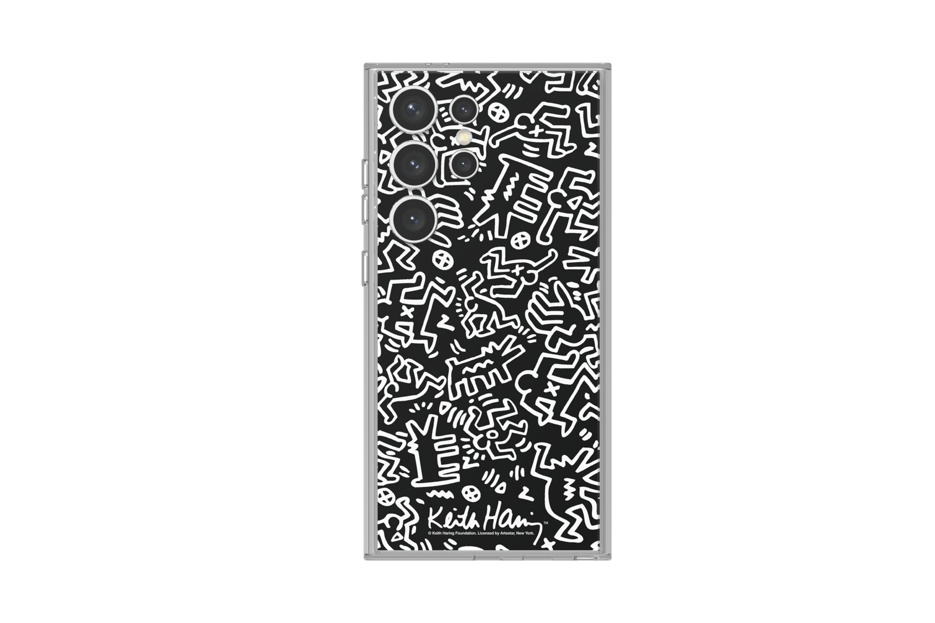 Keith Harring Flipsuit-kort til Galaxy S24 Ultra Set Black 