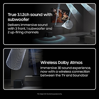 Q-Series Soundbar HW-QS710F 3.1.2ch med subwoofer (2025) Black