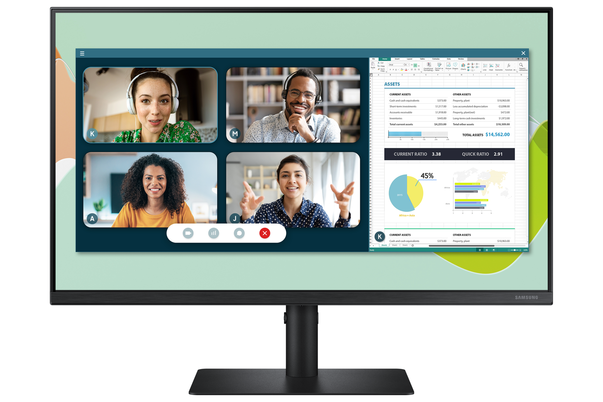 front3 Black, 24" Webcam Monitor S4