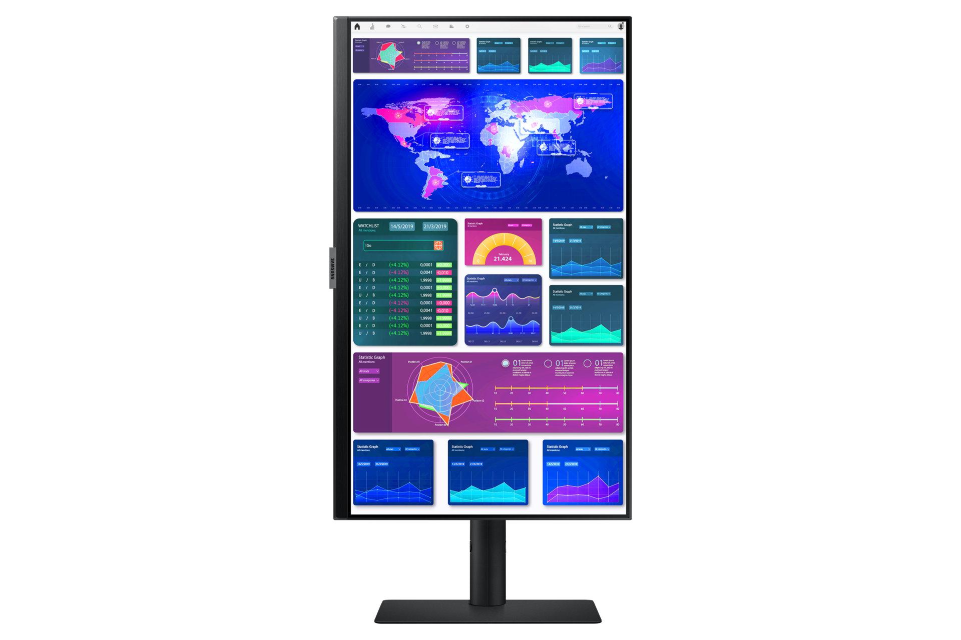 QHD Monitor with IPS panel and USB type-C Pivot2 Black 