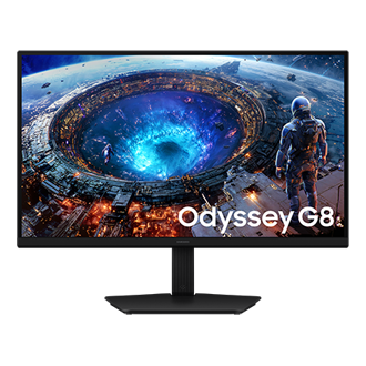 Odyssey G8 G80HF 5K 180Hz / QHD 360Hz Gaming Monitor Front Black 