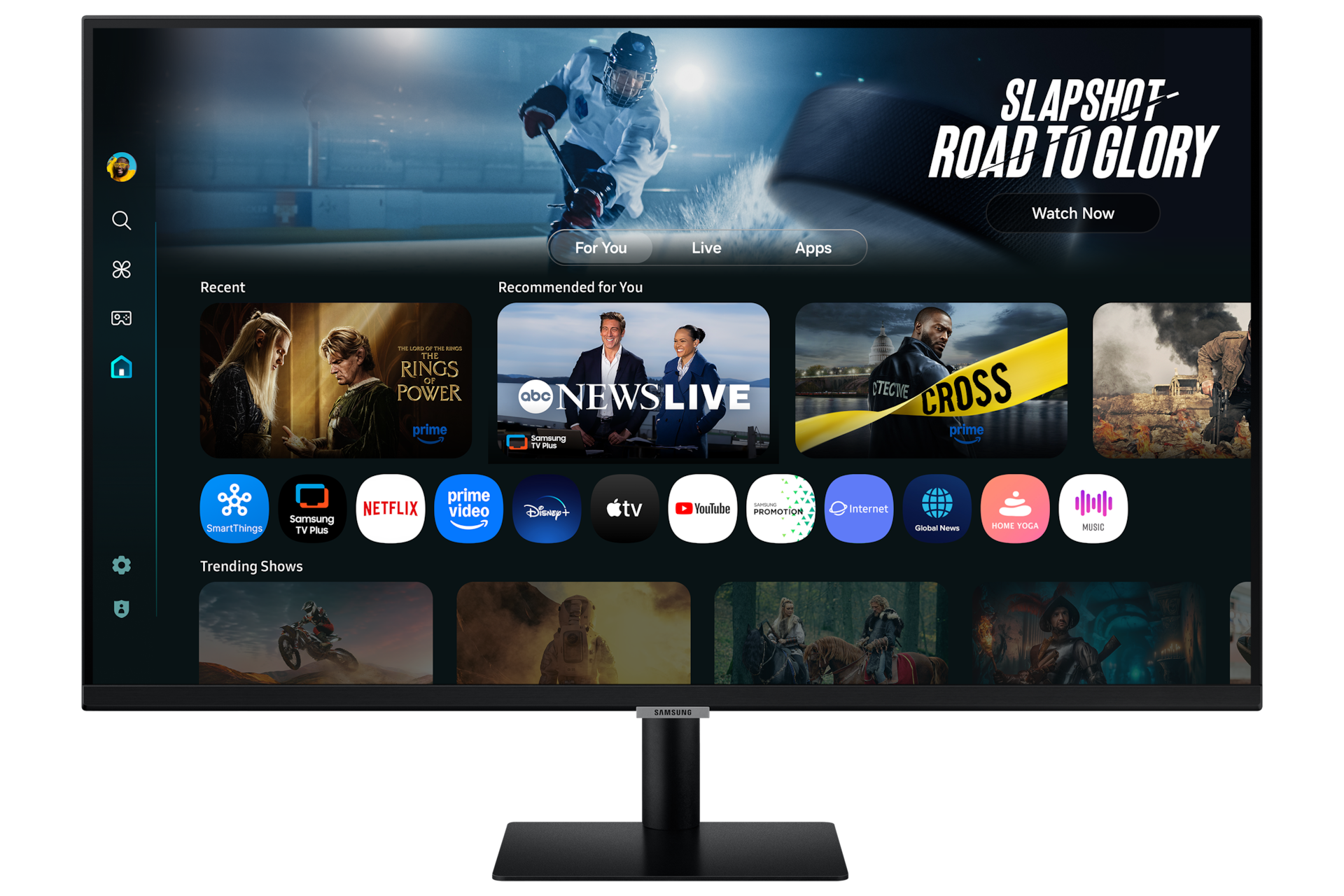 [32" Smár~t M7 M70F~ ÚHD S~kjér~m Blá~ck]