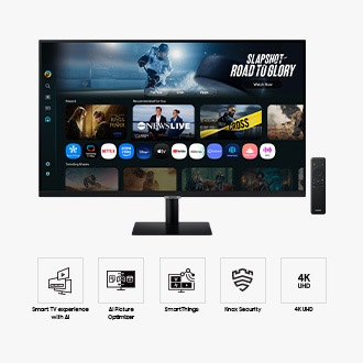 [32" Smár~t M7 M70F~ ÚHD S~kjér~m Blá~ck]