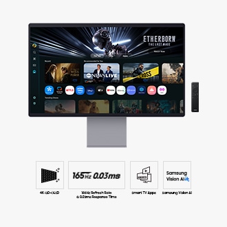 [32" Smár~t M9 M90S~F 4K QD~-ÓLÉD~ 165Hz Bí~ldsk~ärm Sí~lvér~]