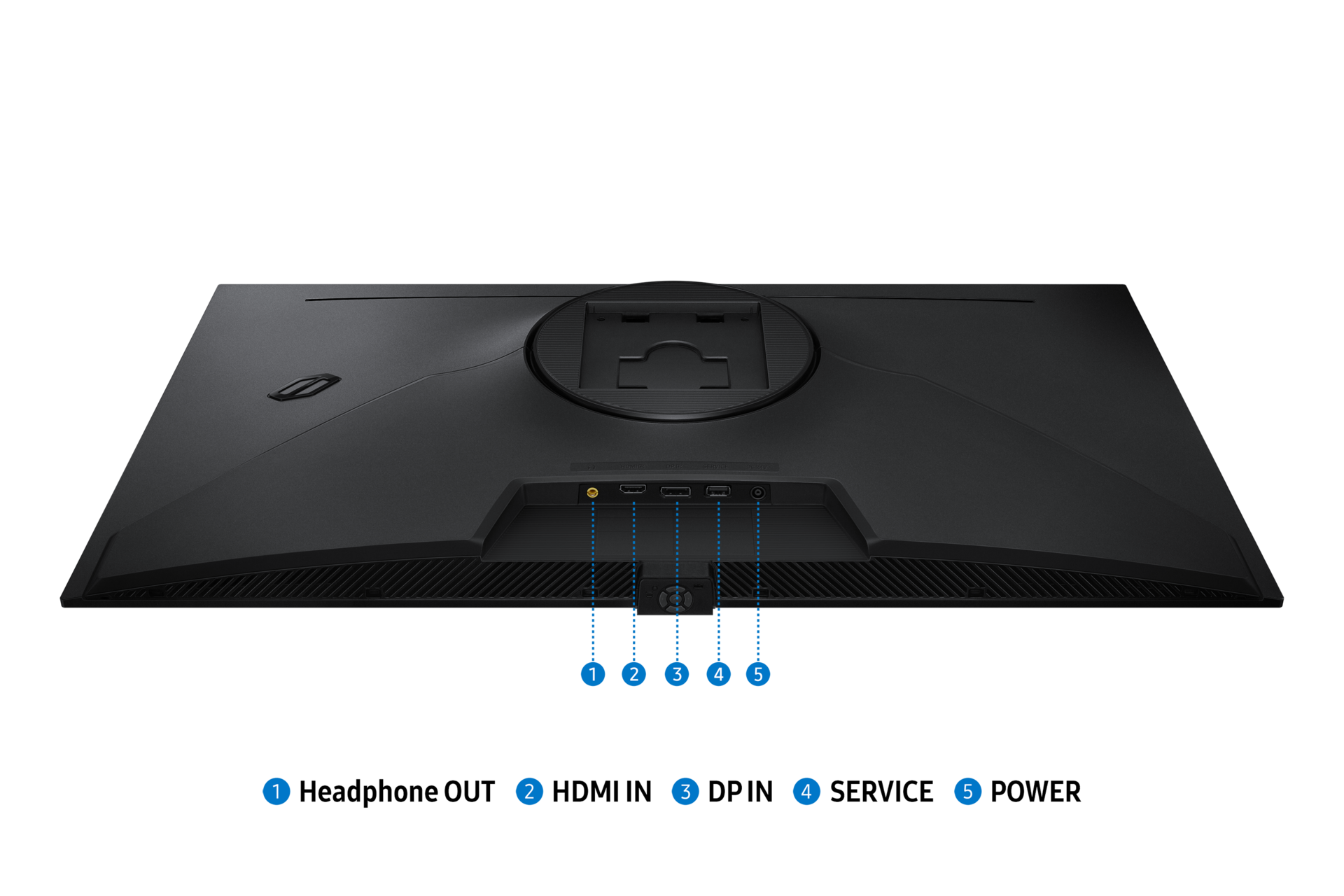 32 Inch Odyssey OLED G7 G73SH 4K 165Hz / FHD 330Hz Gaming Monitor Detail-Connectivity Black 