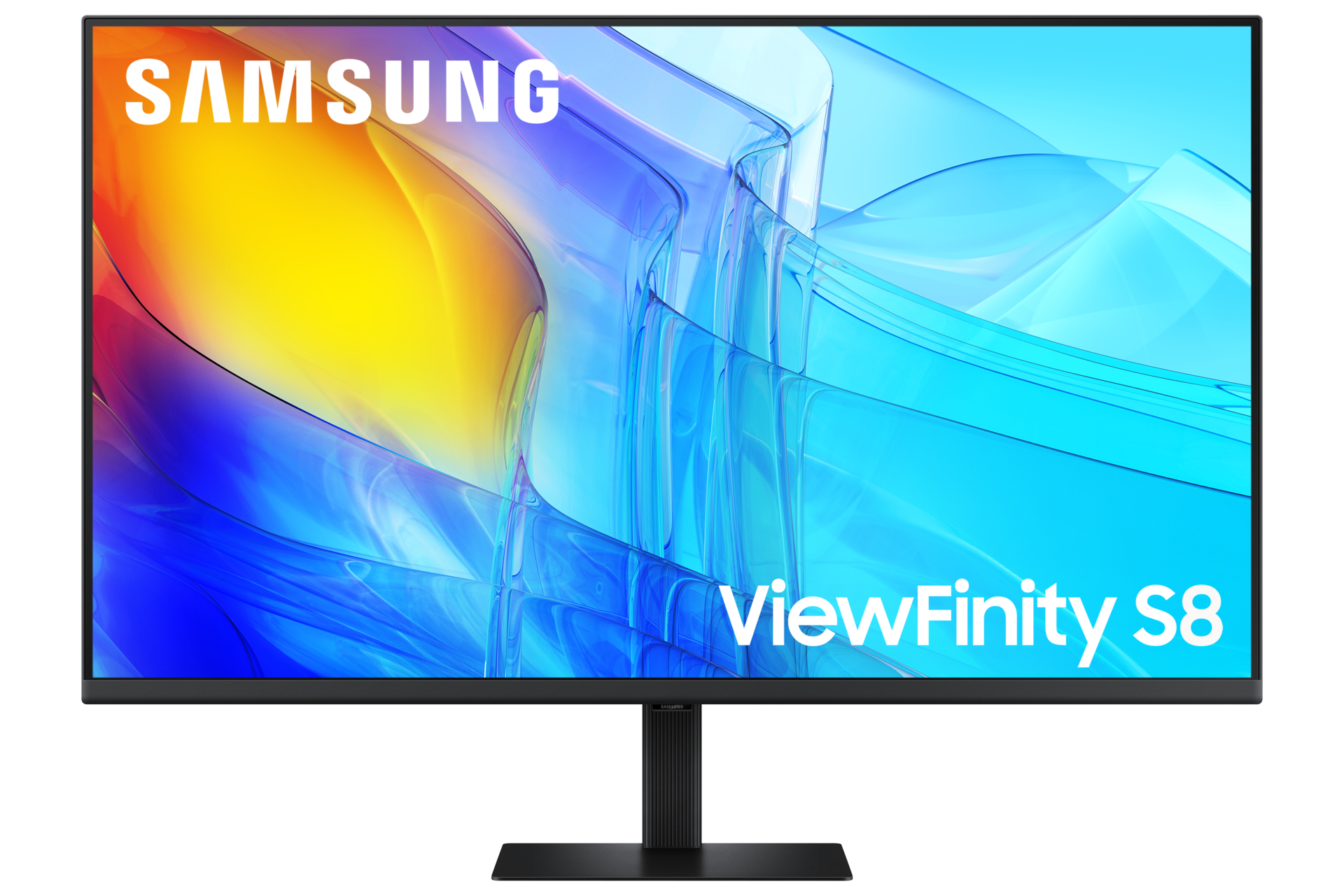 37" ViewFinity S8 S80D UHD Monitor Front2 Black 