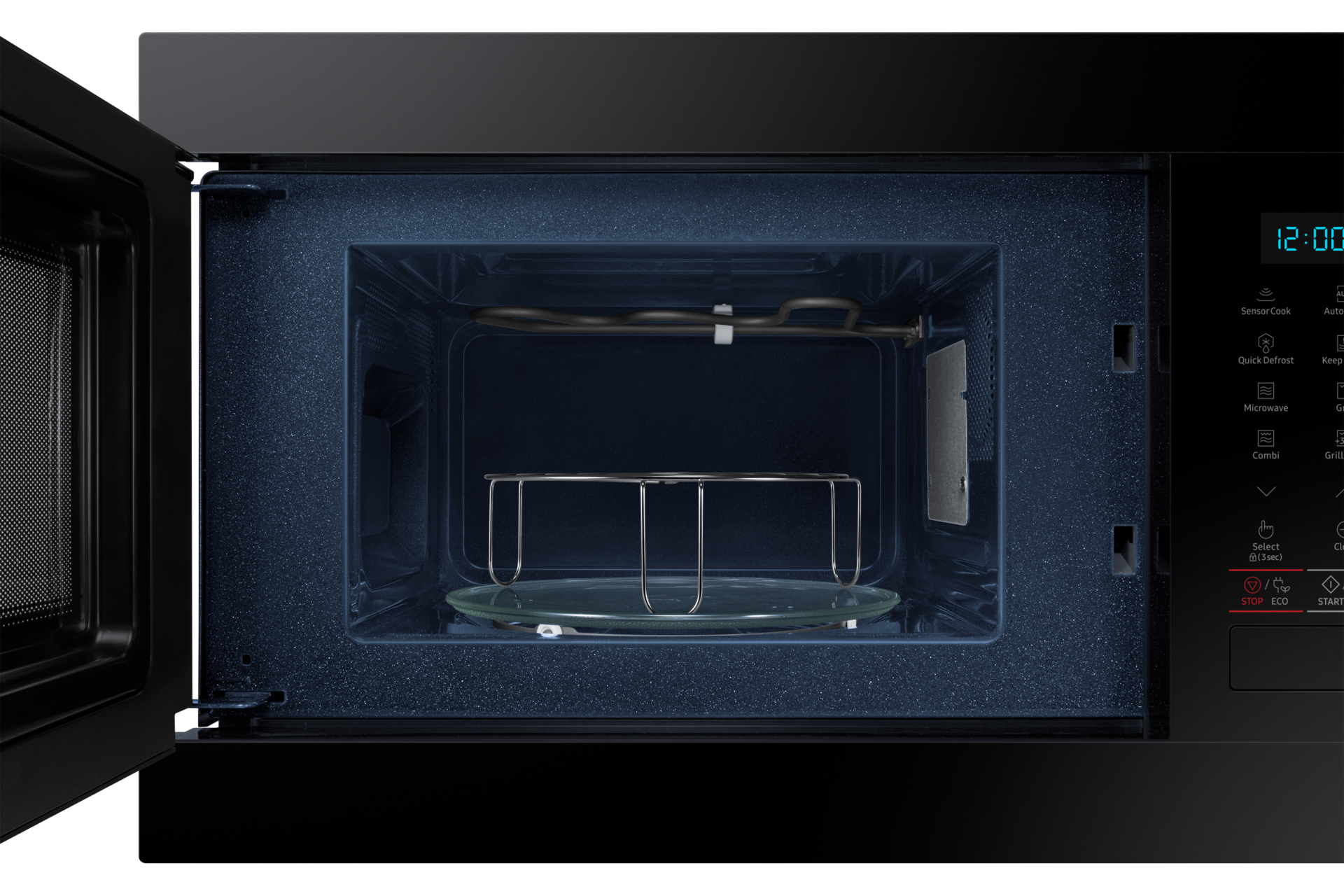 front-open-grill Black