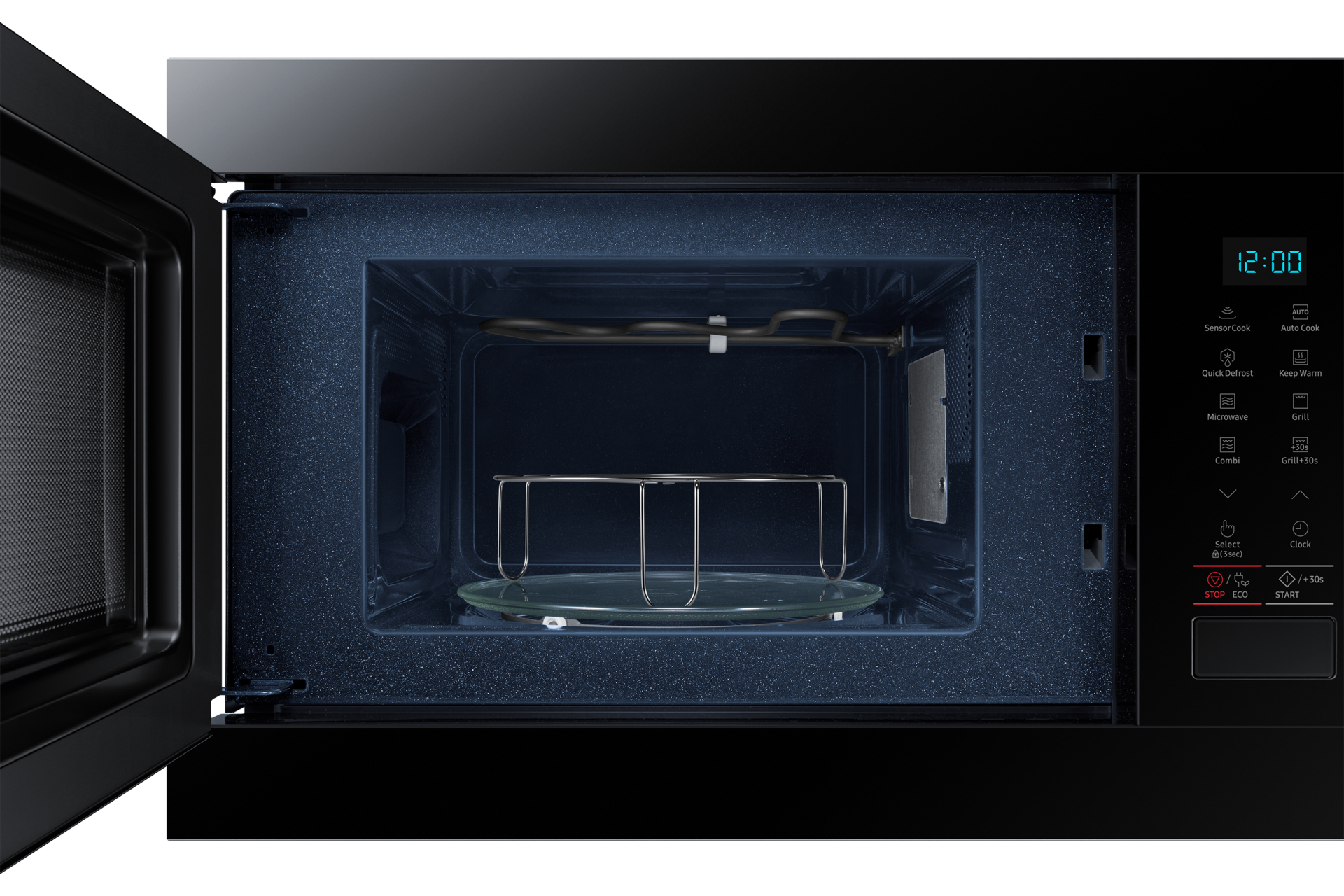 front-open-grill Black