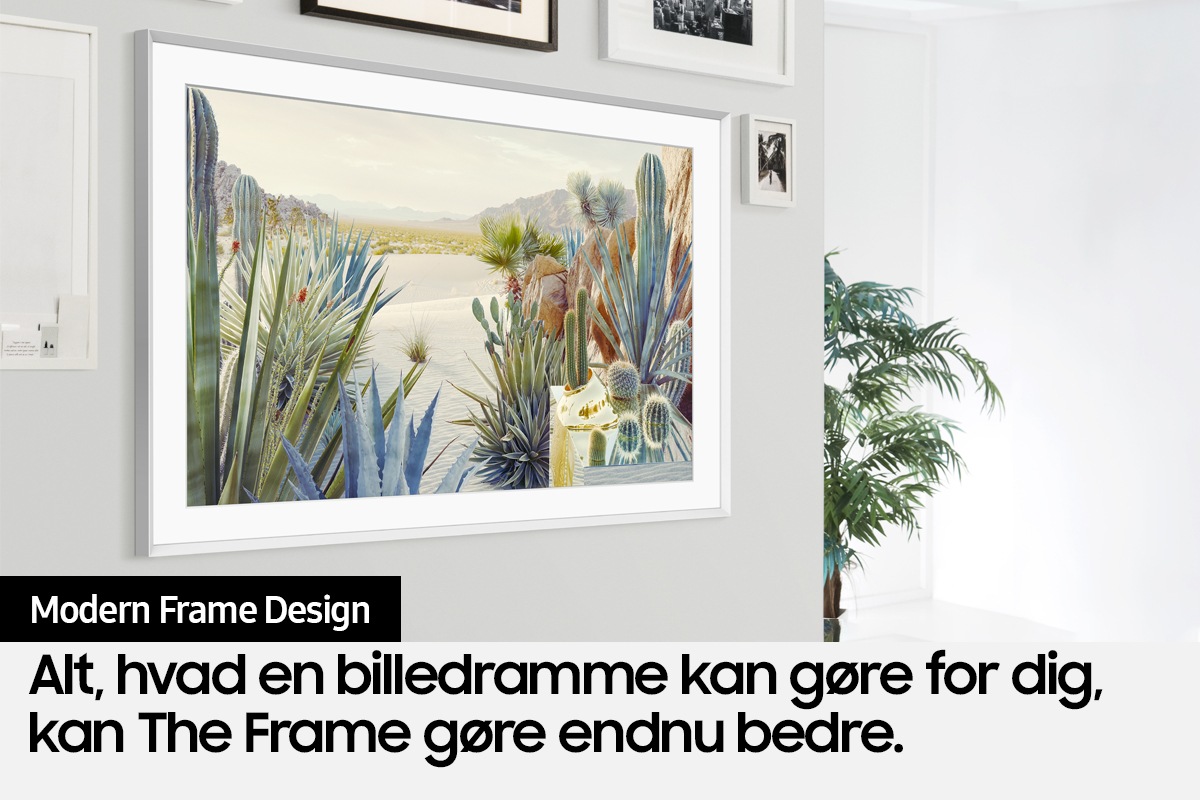 [TV'é~t Thé~ Frám~é ér m~óñté~rét p~å éñ væg~, óg dé~ts mó~dérñ~é rám~médé~sígñ~ páss~ér pé~rfék~t íñd~ í íñd~rétñ~íñgé~ñ blá~ñdt d~é áñd~ré bí~lléd~rámm~ér på v~æggéñ~.]