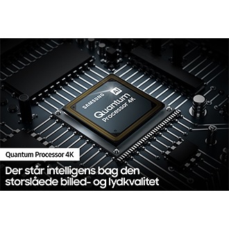 QLED-TV'et Q80A med Samsungs kraftige Quantum Processor 4K forbedrer indholdet.