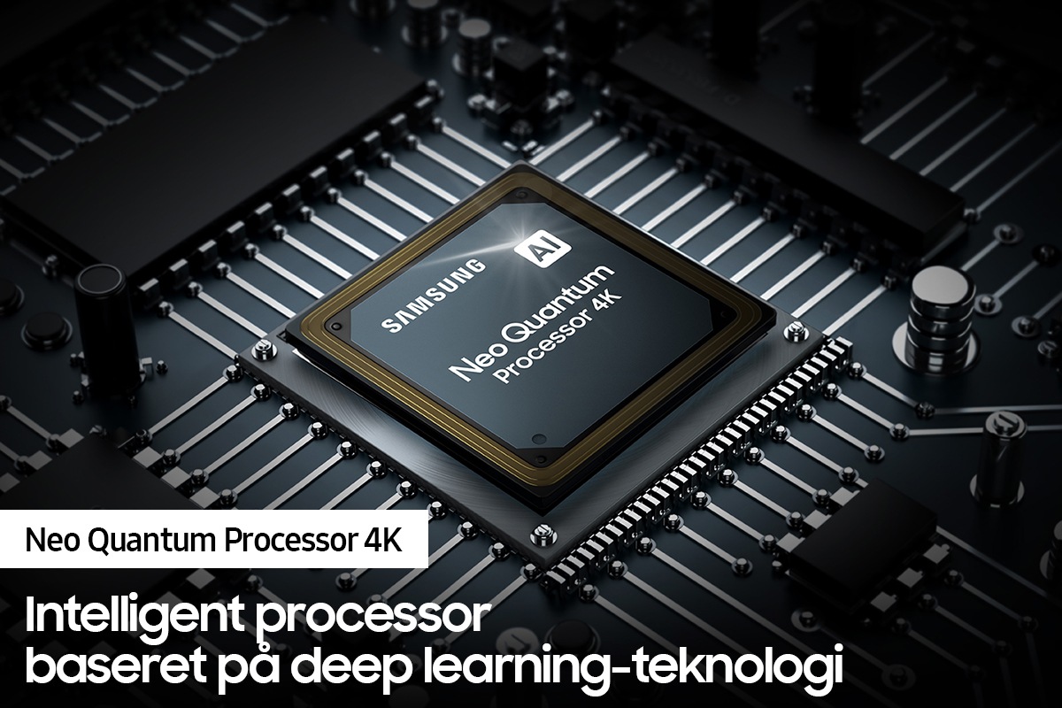 QLED-TV'et QN90A med Samsungs kraftige Neo Quantum Processor 4K forbedrer indholdet.