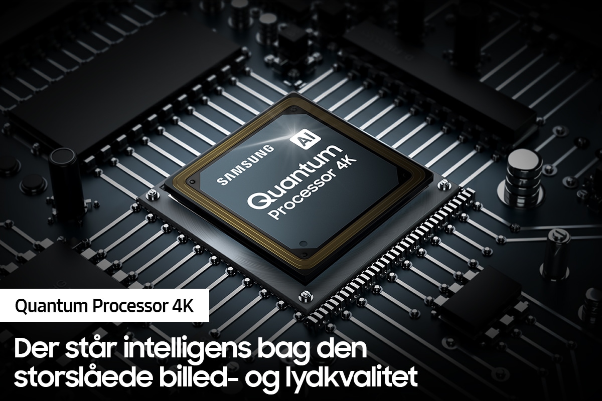 QLED-TV'et Q80A med Samsungs kraftige Quantum Processor 4K forbedrer indholdet.