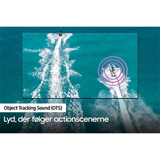 Takket være Object Tracking Sound følger lyden den sejlende båd på QLED-TV'et QN85A