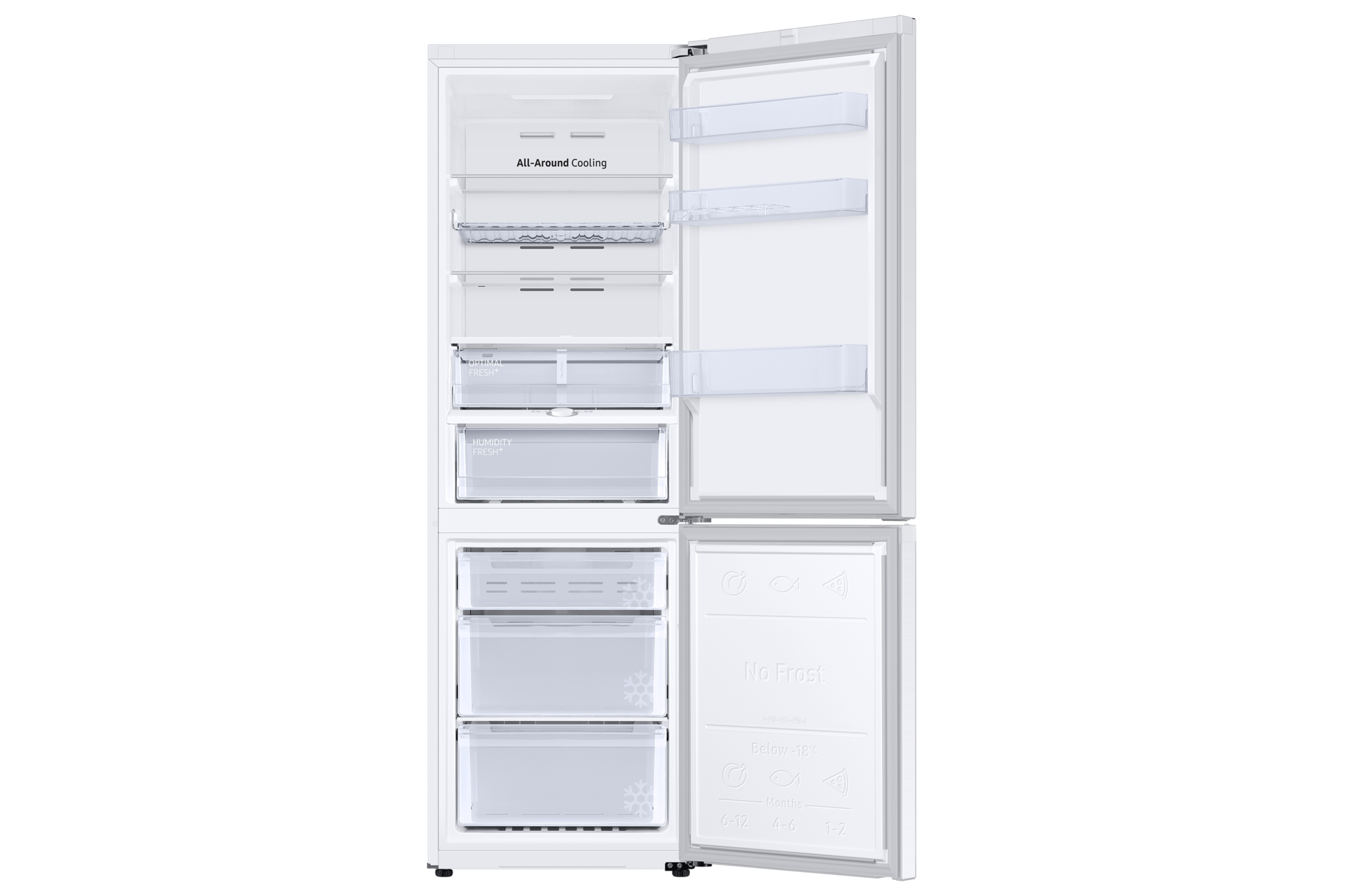 Køle-fryseskab AI Energy Mode 185 cm Front-Open White 