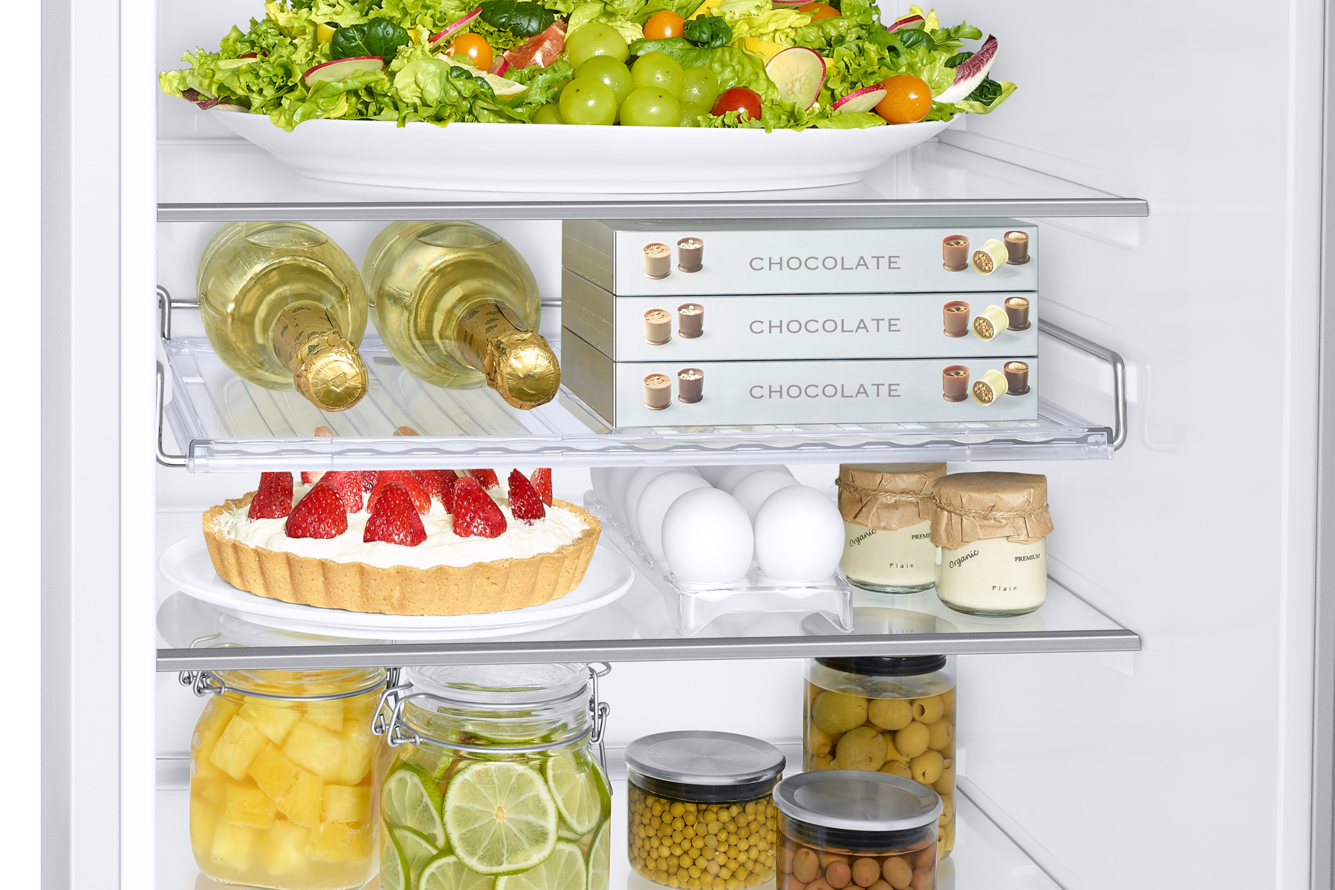 Køle-fryseskab AI Energy Mode 185 cm Detail-Wine-Shelf White 