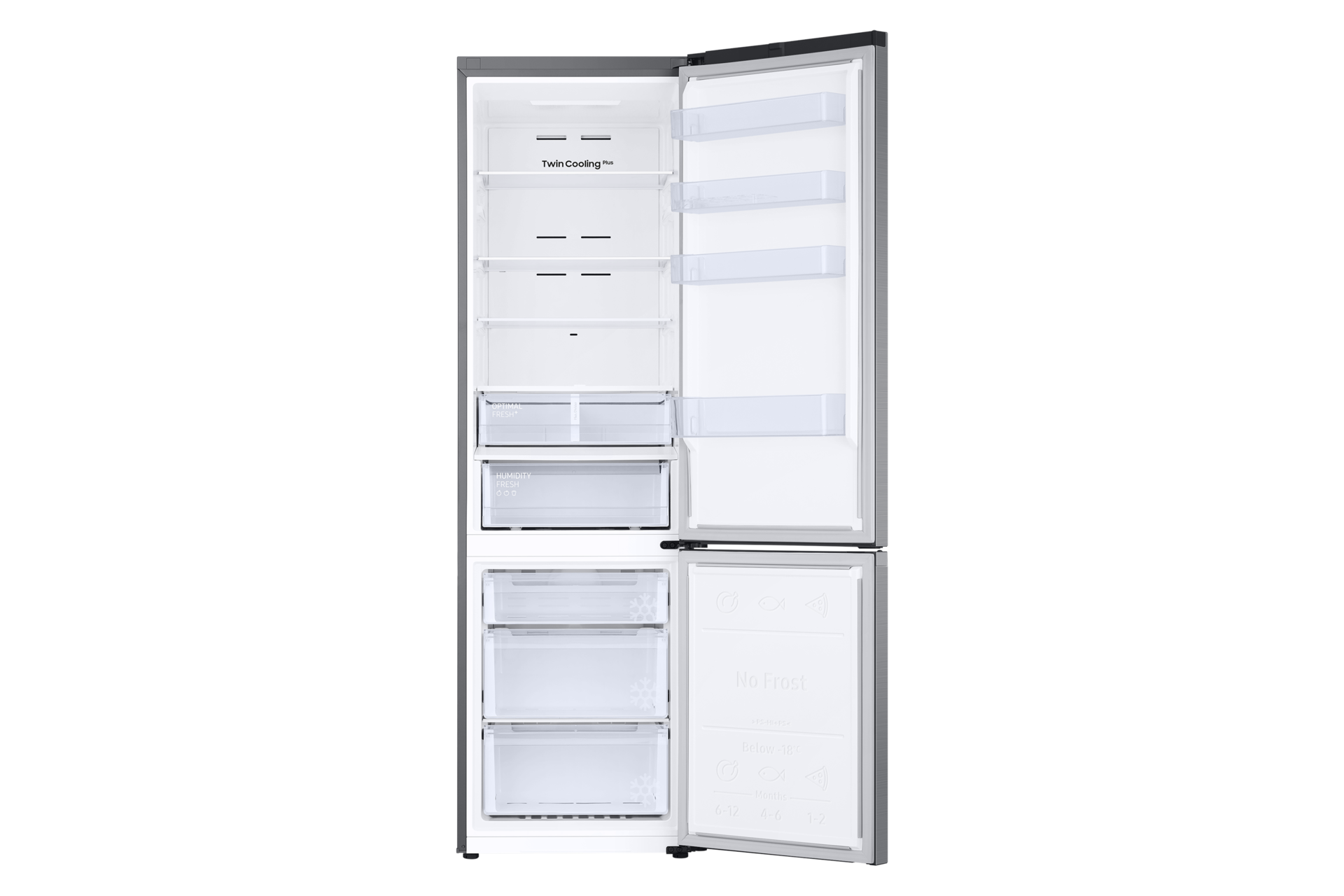 Køle- og fryseskab Twin Cooling Plus™ 203 cm Front-Open-without-food Silver 