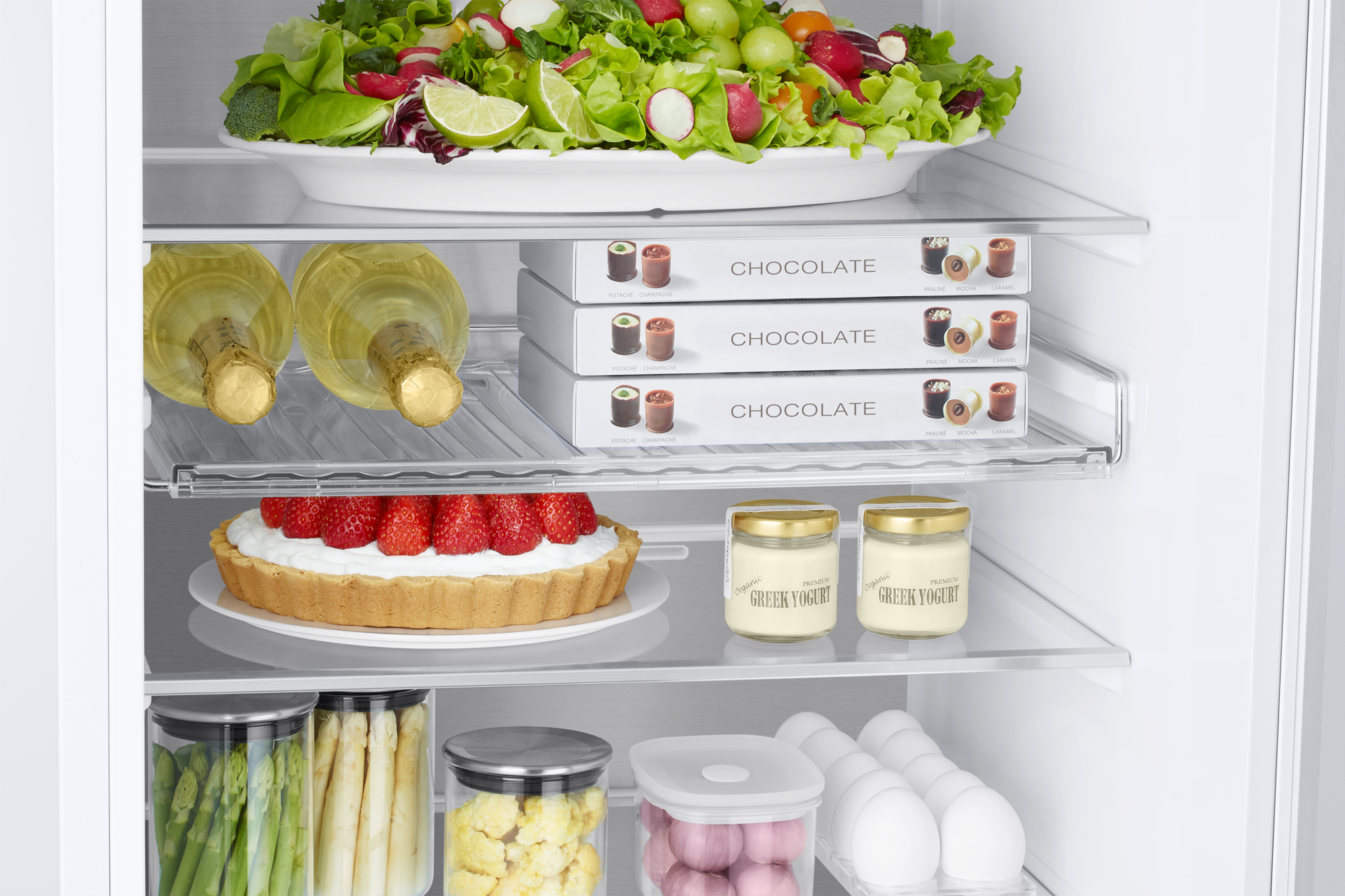Køle- og fryseskab Metal Cooling 203 cm Detail-Wine-Shelf White 