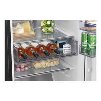Fridge One Door AI precise cooling 186cm Detail-Multi-tray Black 
