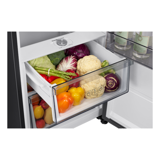 Fridge One Door AI precise cooling 186cm Detail--Humidity-Box Black 