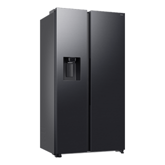 Køle-fryseskab Side by Side uden fast vandtilslutning 178 cm L-Perspective Black Doi 