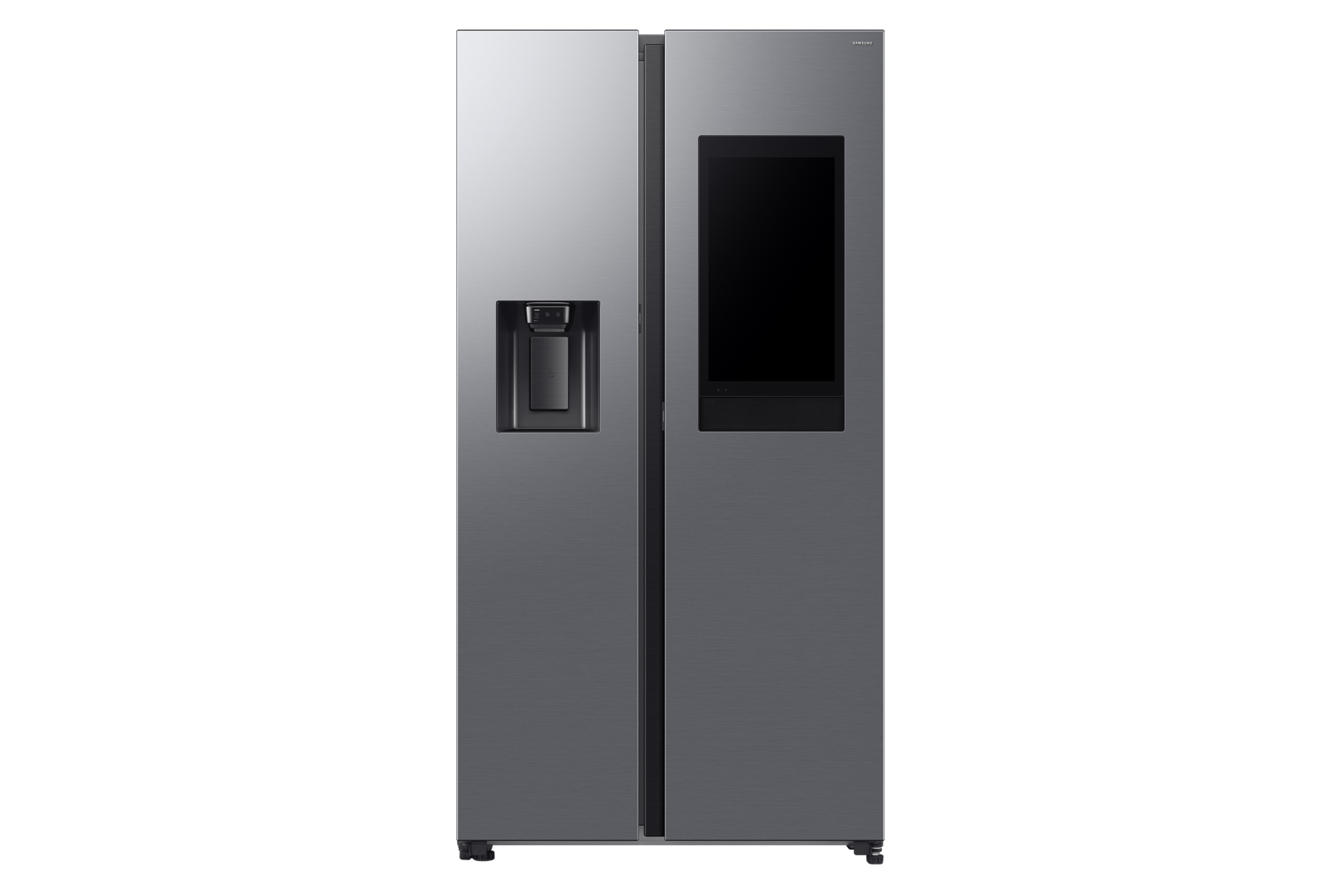 Bespoke AI Refrigerator SBS -Family Hub Front2 Silver 