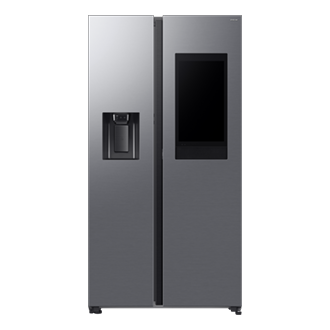 Bespoke AI Refrigerator SBS -Family Hub Front2 Silver 
