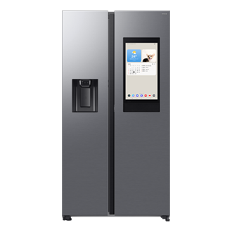 Bespoke AI Refrigerator SBS -Family Hub Front Silver 