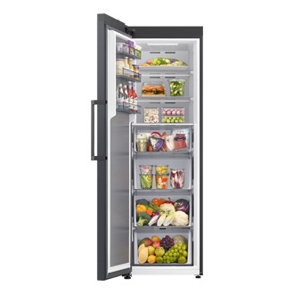Køleskabe og frysere One Door Full-Flex Convertible 186cm Front-Open-With-Food2 Black 