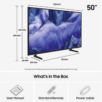 50" QLED QEF1 4K Smart TV (2025) Titanium Gray