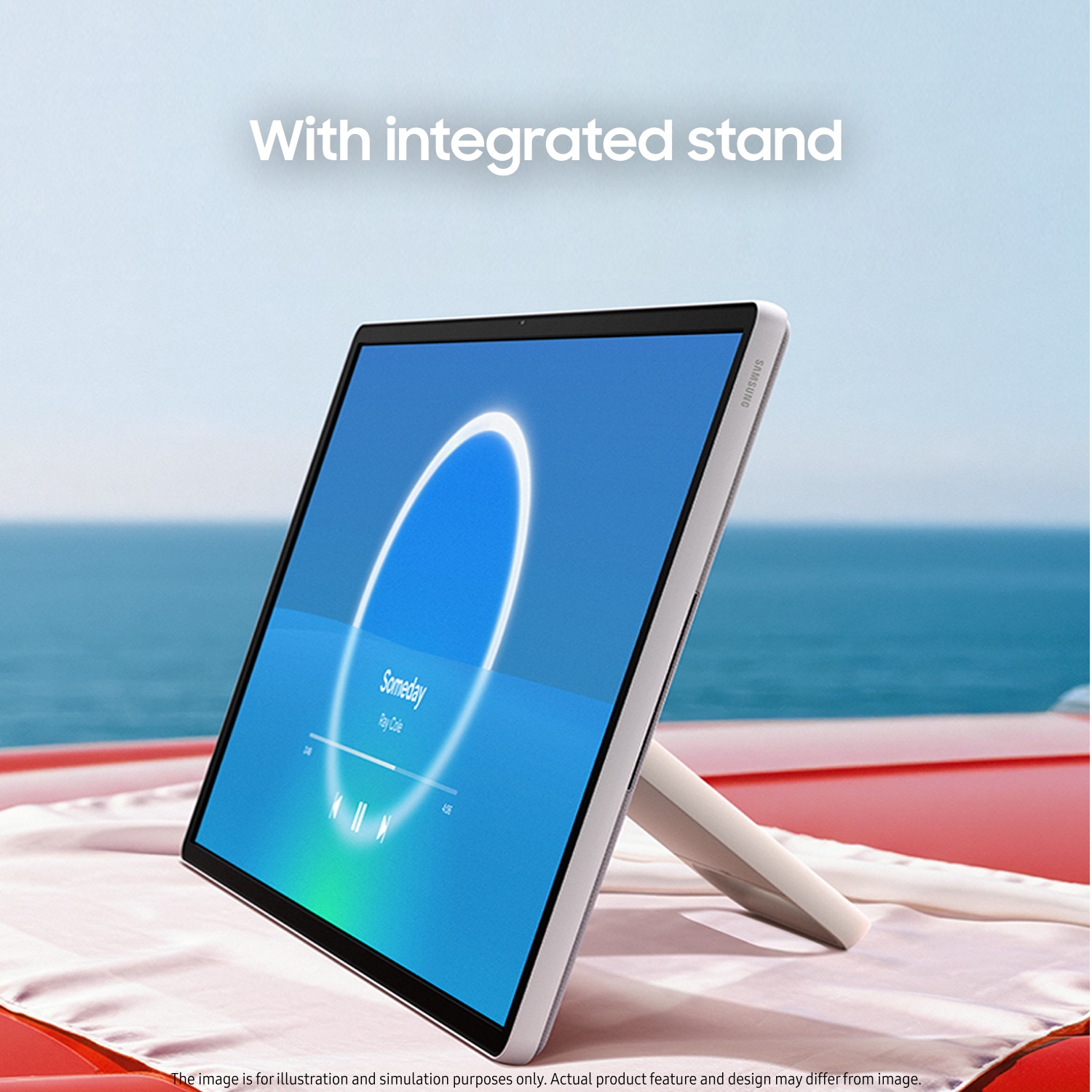 The Movingstyle placed on the hood of a car outdoors. Kick it.