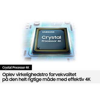 Samsung UHD AU7000 er udstyret med Crystal Processor 4K, som intelligent forbedrer billedkvaliteten