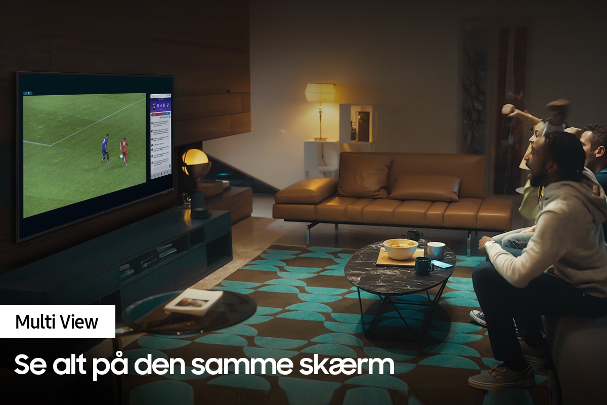 Crystal UHD-TV'et AU9000 kan forbindes til din telefon ved hjælp af Multi View